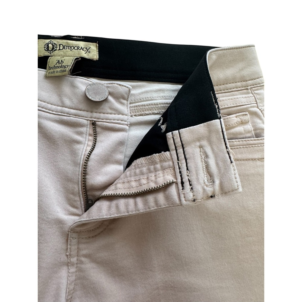Democracy Ab Technology Womens Skinny Pants Pink Sand Size 8 Stretch Twill Slim‎ - Picture 6 of 12